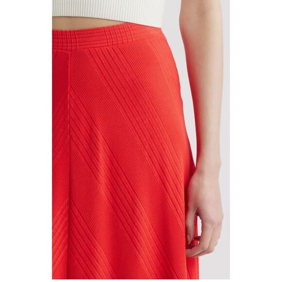 Wyeth Hart Chevron Knit Midi Skirt in Red NWT Size Medium - Picture 4 of 11